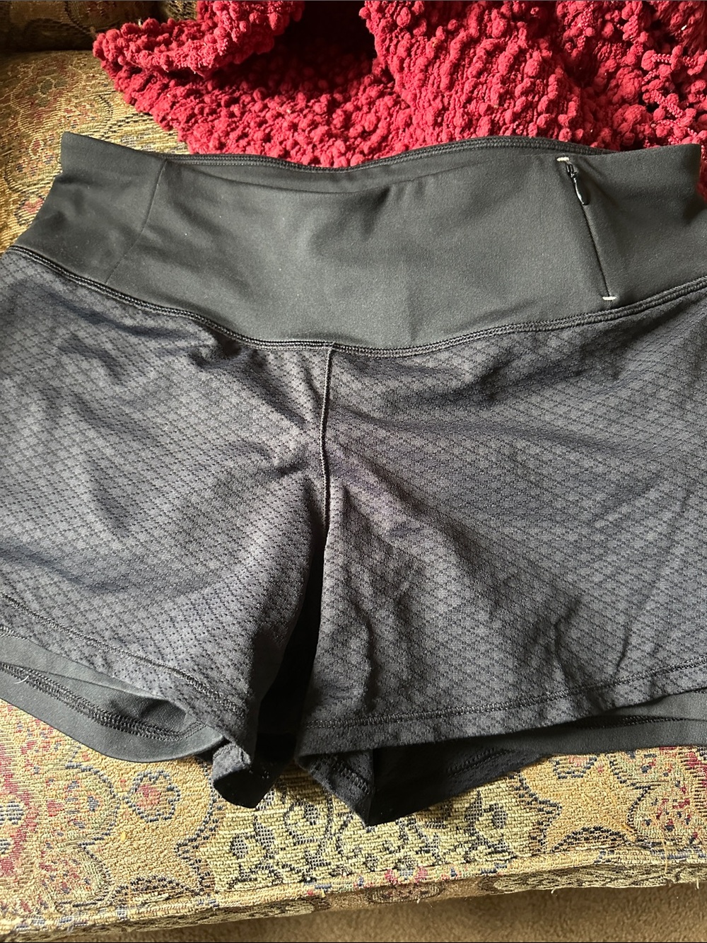 CALIA by Carrie Underwood Black Layered Athletic Shorts Small